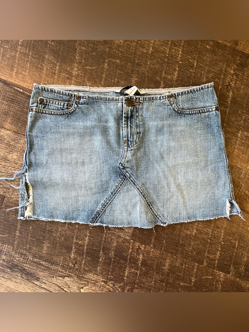 Abercrombie & Fitch Light Blue Denim Mini Skirt - 100% Cotton